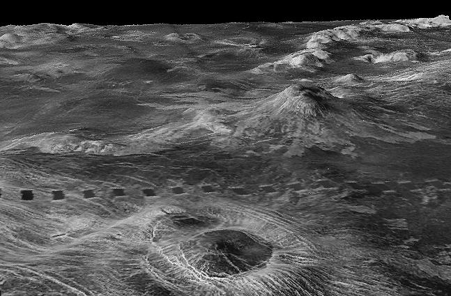 A map of Venus' surface using radar